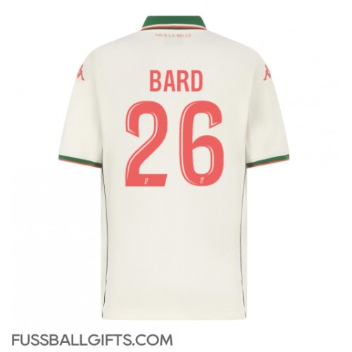 OGC Nice Melvin Bard  #26 Fußballbekleidung Auswärtstrikot 2025-26 Kurzarm